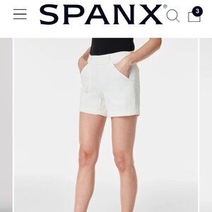 NWT SPANX Stretch Twill Shorts, 4" XL